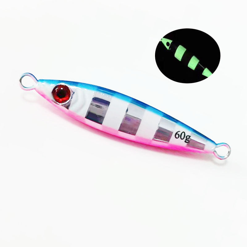 Spanish mackerel iron plate small fat man iron plate luya bait speed sink with sequin hook mackerel cannonball yellow bonito sea fishing shore throwing boat fishing