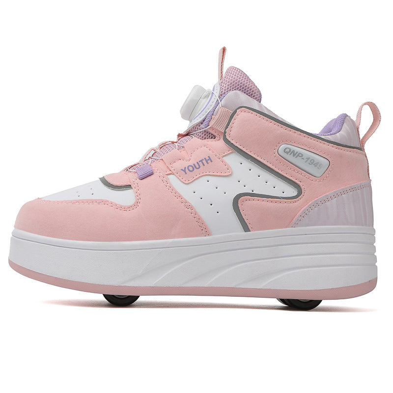 Wholesale children's heloo shoes for boys and girls outdoor sneaker four-wheel detachable walking skates foreign trade explosions