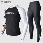 Sun Protection Swimsuit Men's Surfing Suit Split Quick-Drying Tight Jellyfish Suit Snorkeling Suit Wetsuit Full Body Long-Sleeved Trousers