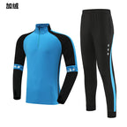 2024 autumn and winter football uniform half zipper long sleeve coat children's adult training clothing suit sports appearance clothing fleece-lined