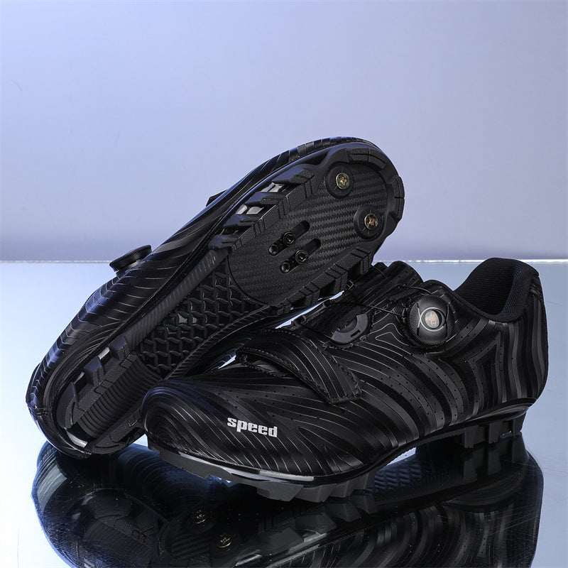 New Cross-Border Random Pattern Cycling Road Shoes for Men and Women, Mountain Bike Lock Shoes, Outdoor Power-Assisted Bicycle Shoes