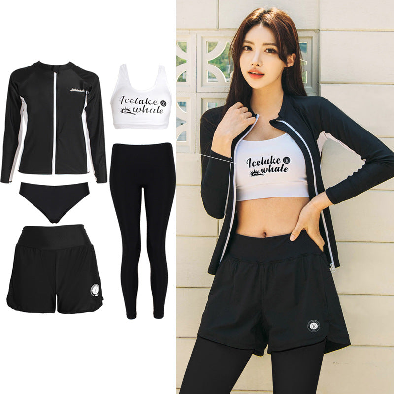 Sun Protection Quick-Drying Diving Suit Split Long-Sleeved Long Pants Swimwear Jellyfish Suit Couple Warm Men's Swimwear Women's Surfing Suit