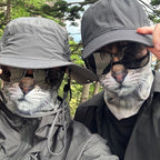 Summer Sun Protection Mask, Full-Face Thin Veil, Face Mask, Neck Protection, Neck Hanging Ear Mask, Outdoor Sunshade, Floral Breathable Cycling Veil