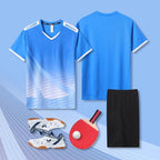 [Zhengxiang Factory Store] Table Tennis Suit Men's and Women's Quick-drying Short-sleeved Sports Training Competition Suit suit