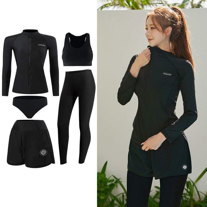 Sun Protection Quick-Drying Diving Suit Split Long-Sleeved Long Pants Swimwear Jellyfish Suit Couple Warm Men's Swimwear Women's Surfing Suit