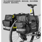 Rhinowalk Rhino 318 Long-Distance Cycling Bicycle Rear Rack Pannier Bag Large Capacity Expandable Pannier Bag