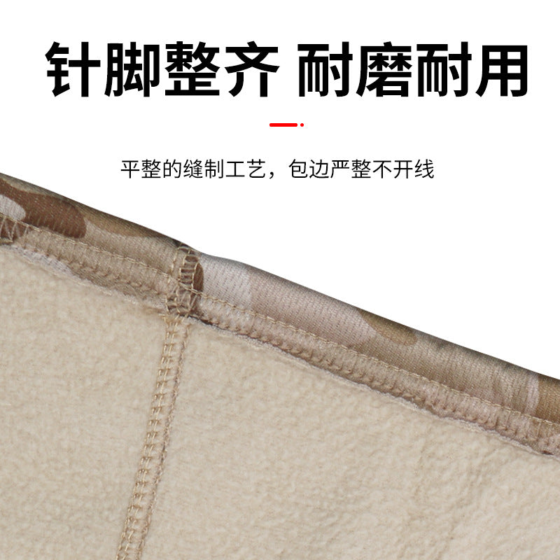 Camouflage Fleece-Lined Hood for Cycling, Dustproof, Men's Warm Fishing Mask, Face Covering, Face Protection, Windproof Hood, Winter