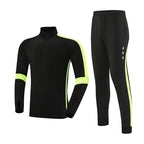 2024 autumn and winter football uniform half zipper long sleeve coat children's adult training clothing suit sports appearance clothing fleece-lined