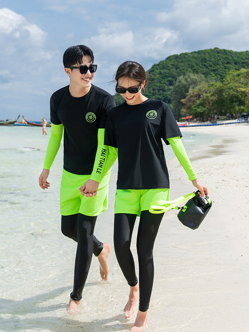 2024 New Couple's Clothing, Men's and Women's Swimsuits, Split Long-Sleeved Pants, Sun Protection Suits, Snorkeling Suits, Surfing Wetsuits