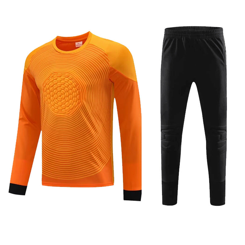 2025 Football Goalkeeper suit Long Sleeve Competition Training Team Uniform Breathable Children's Cross-border Foreign Trade Jersey Printable