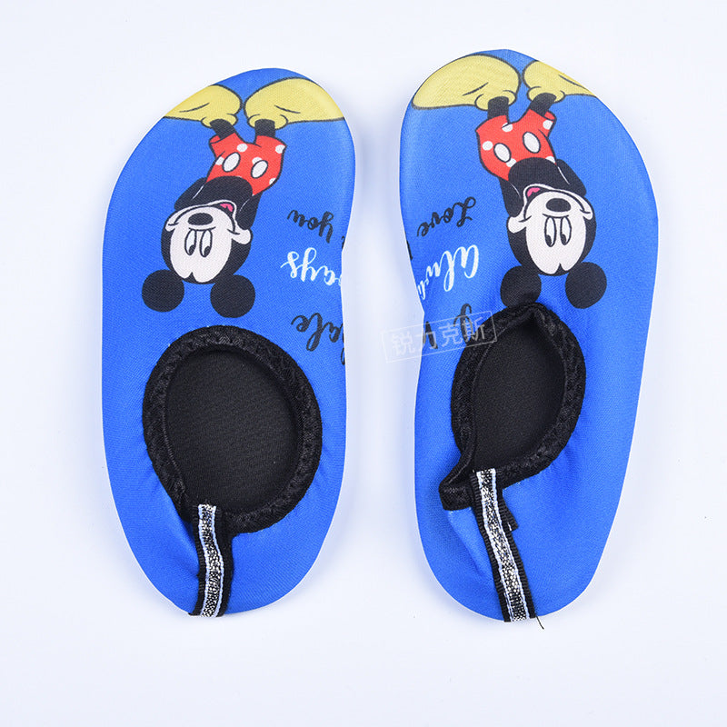 Cartoon Children's Beach Shoes Hard Sole Wading Shoes Diving Equipment Snorkeling Shoes and Socks Barefoot Swimming Shoes Diving Socks Quick-drying