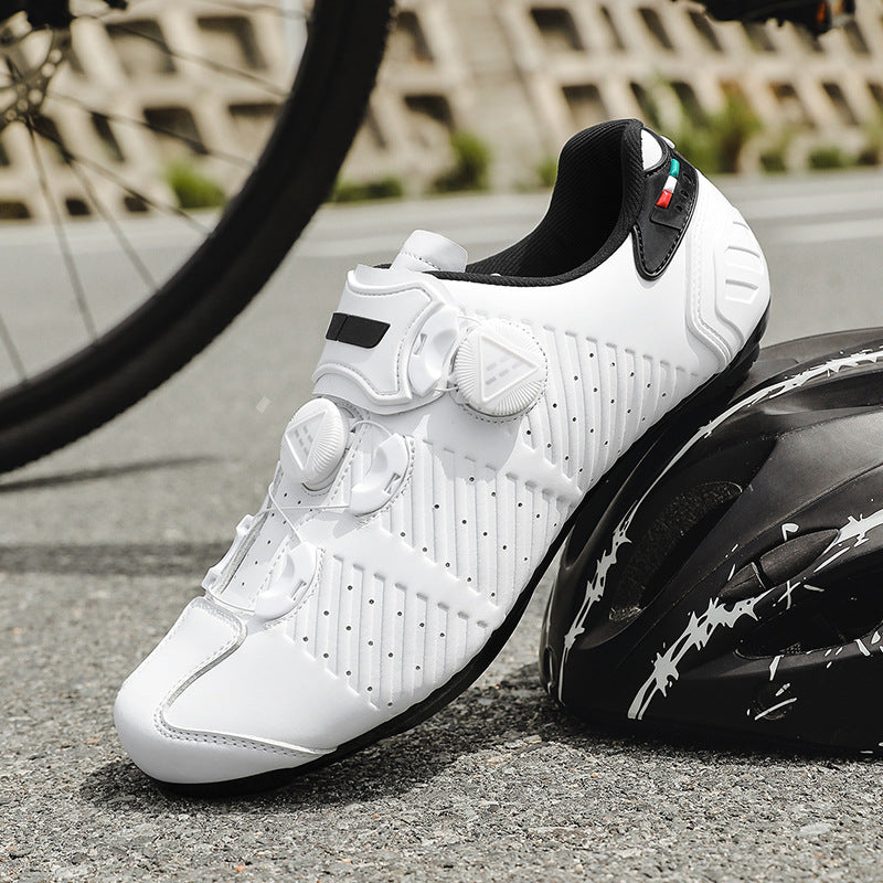Road Bike Lock Shoes, Bicycle Riding Shoes, Lock-Free Summer Hard-Soled Mountain Bike Breathable and Wear-Resistant Professional Cycling Lock Shoes