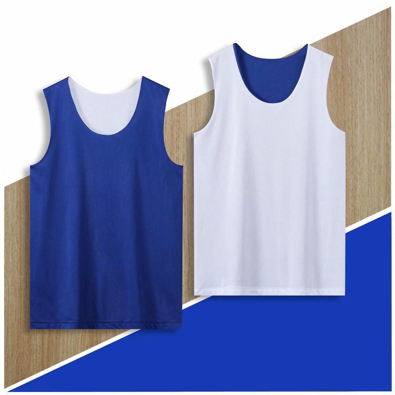 Double-sided basketball jersey custom one-piece jacket double-sided sports vest running loose sleeveless team uniform printing custom