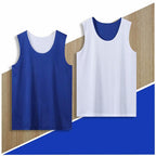 Double-sided basketball jersey custom one-piece jacket double-sided sports vest running loose sleeveless team uniform printing custom