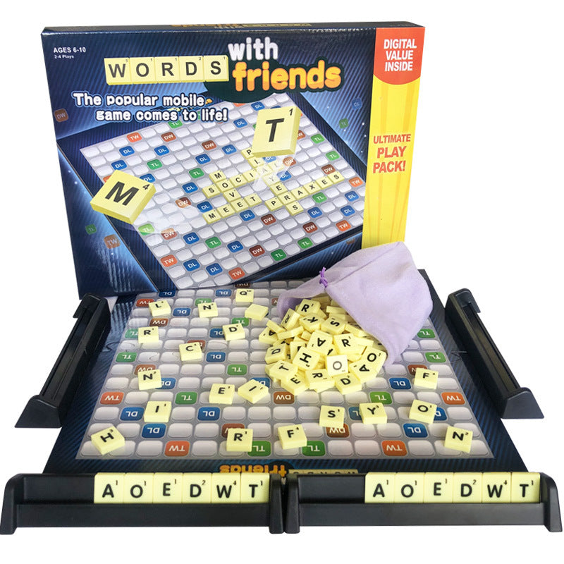 Children's English Chess English Alphabet Scrabble Girl Primary School Student Textbook Multiplayer Desktop Game Parent-Child Interactive Toy