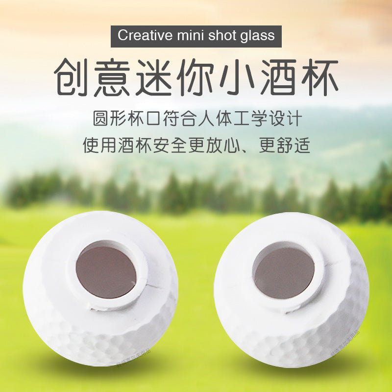 Creative Golf Mini Wine Glass Food Grade Abs Plastic Golf Ball Shaped Shot Glass