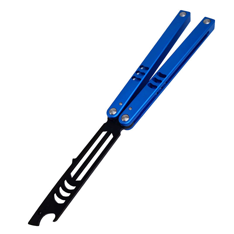 Factory Direct Sales Shark Butterfly Practice Knife Shaft Set Safety Version Fancy Training Knife Bottle Opener Unedged