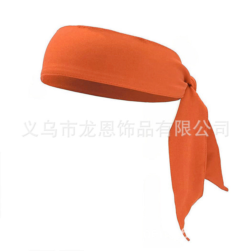 Men's and Women's Sports Hair Band Sweat Absorbent Headband Breathable Quick-drying Hair Band Solid Color Tennis Headband Strap Pirate Headband