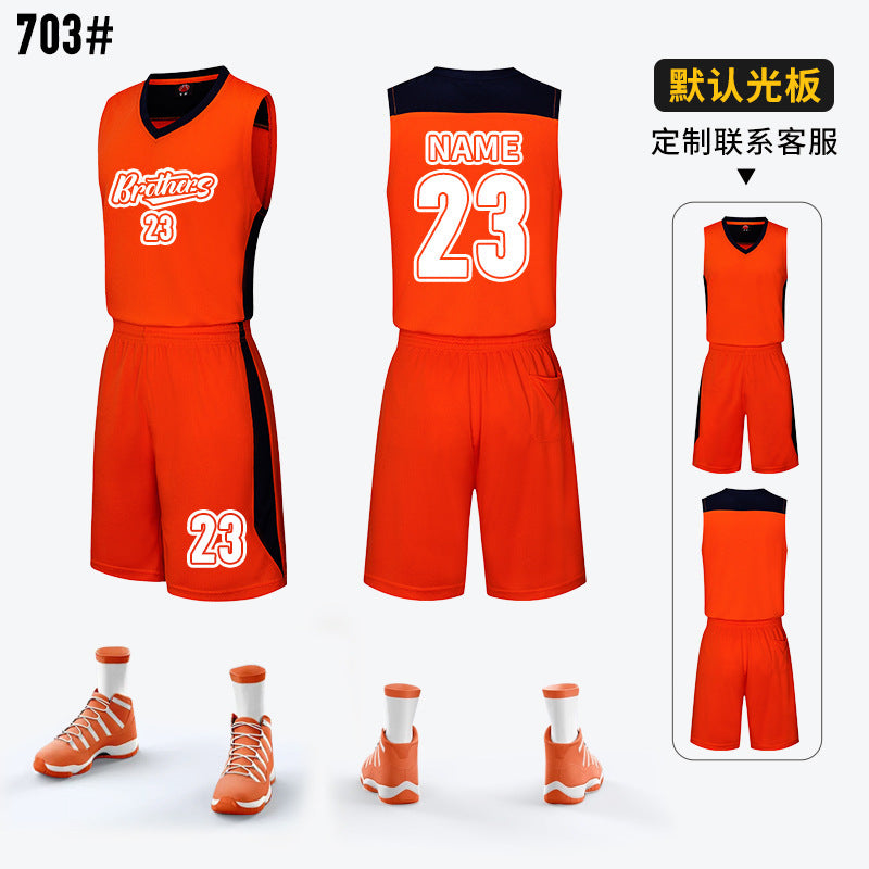 Children Adult Basketball Clothing suit Printing Training Camp Student Competition Training Clothing Youth Sports Vest Printing