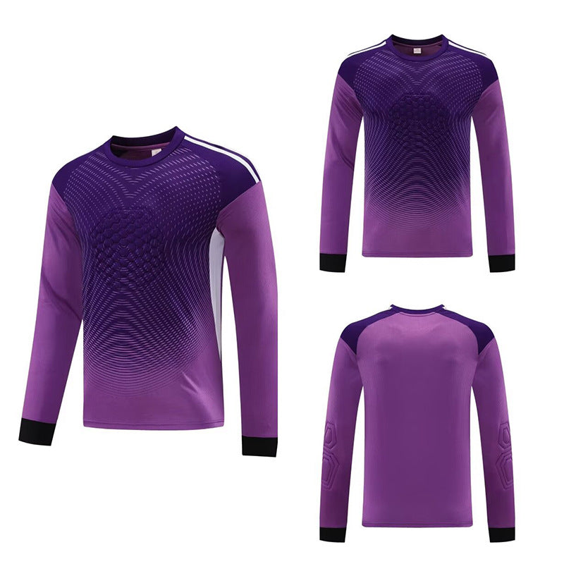 2025 football goalkeeper suit suit men's and women's competition dragon gate suit cross-border foreign trade children's competition breathable long sleeve summer