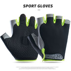 Cycling Gloves Fitness Half-Finger Spring and Summer Men's and Women's Mountain Bike Short-Finger Non-Slip Shock-Absorbing Breathable Quick-Drying