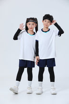Football Uniform Set with Printed Numbers for Male and Female Students Badminton Training Uniforms Adult Game Team Uniforms Kindergarten Class Uniforms