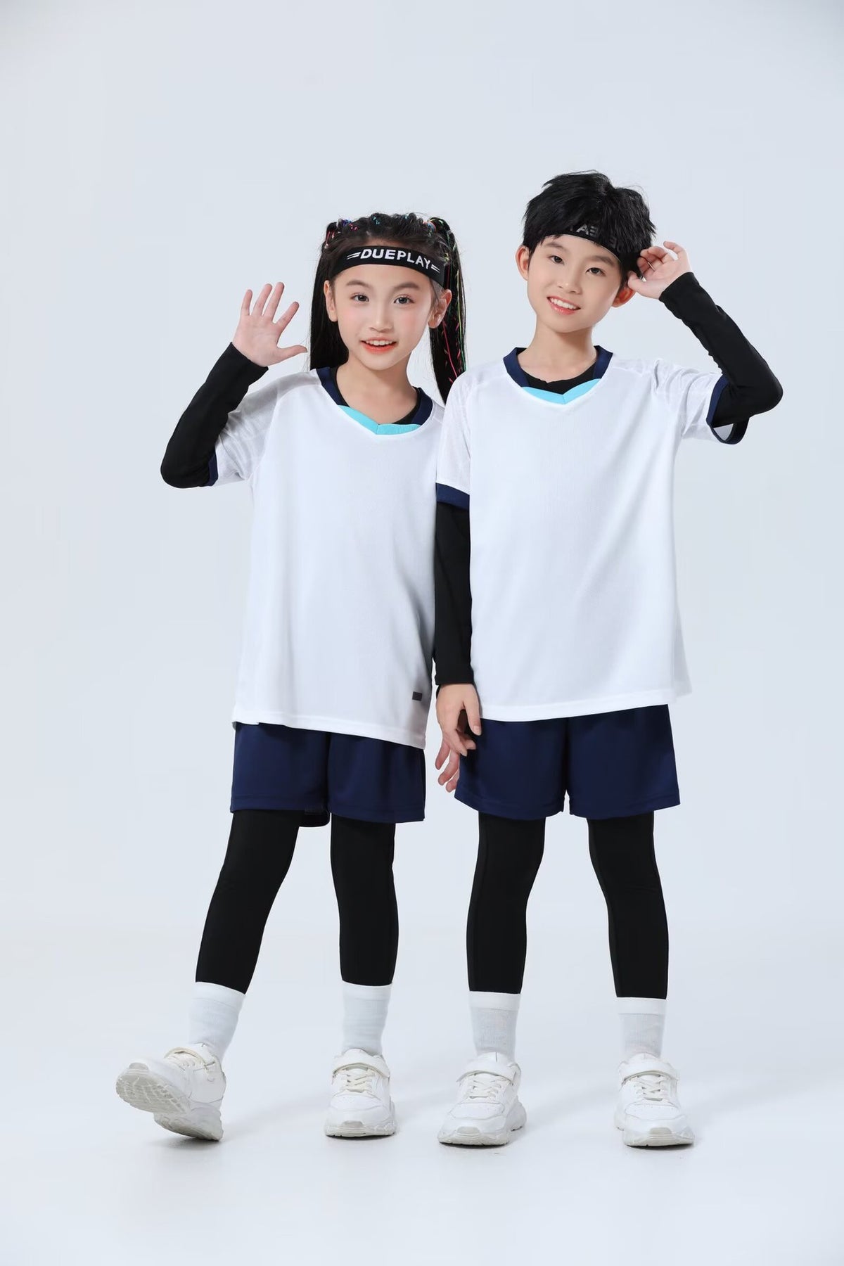 Football Uniform Set with Printed Numbers for Male and Female Students Badminton Training Uniforms Adult Game Team Uniforms Kindergarten Class Uniforms