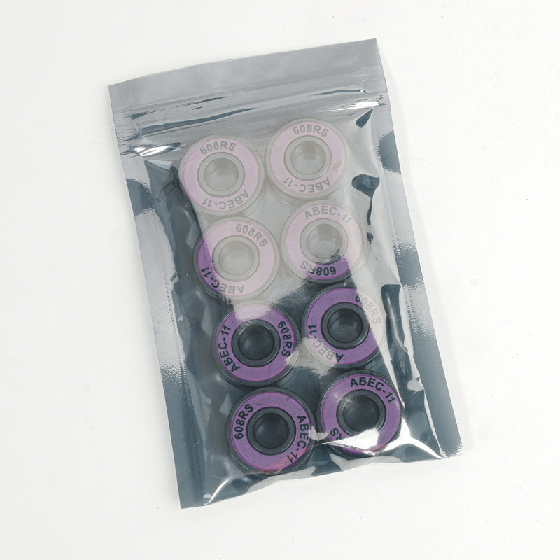 Double row skate wheels 608RS bearing silent skateboard roller skates universal chrome steel high speed color roller
