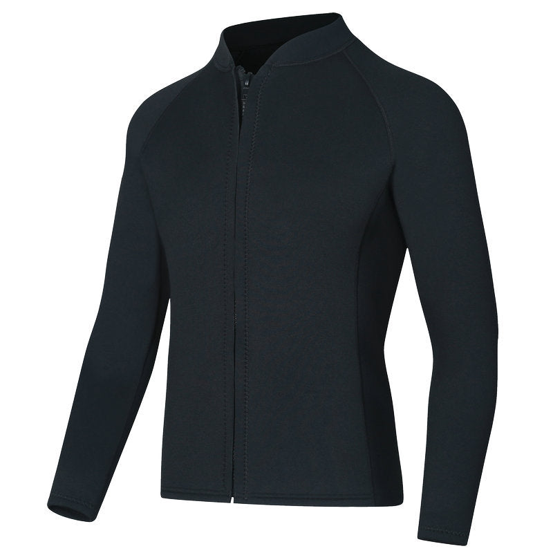 3mm Couple's Diving Wetsuit for Women, Two-Piece Long-Sleeve and Long Pants, Warm, Cold-Proof, Sun-Protective, Wet-Style Surfing, Snorkeling, and Swimming Suit