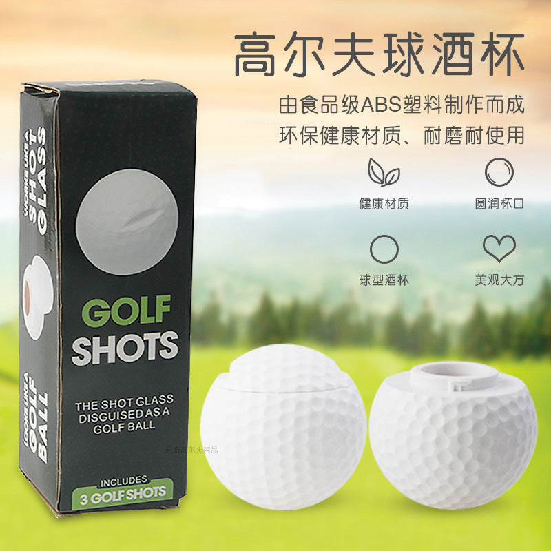 Creative Golf Mini Wine Glass Food Grade Abs Plastic Golf Ball Shaped Shot Glass