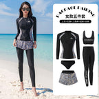 Diving suit women's new couple anti-DDoS swimsuit split long-sleeved trousers quick-drying surfing snorkeling suit jellyfish suit men