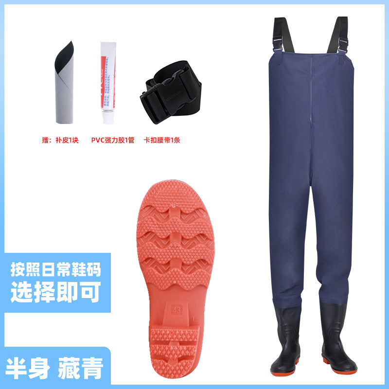 Wholesale water pants rain pants water shoes conjoined catch fish waterproof pants men and women fishing bust leather fork wading pants fishing suit