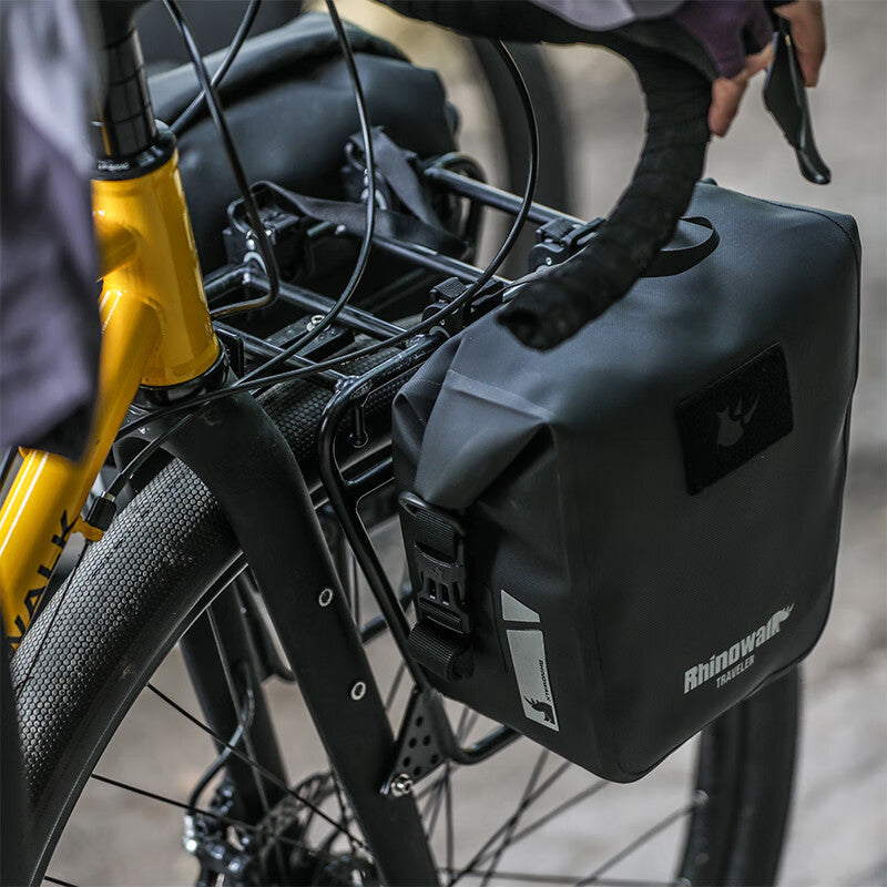 Rhinowalk Long-Distance Cycling Fully Waterproof Camel Bag Bicycle Front and Rear Rack Pannier Bag 4 Sizes