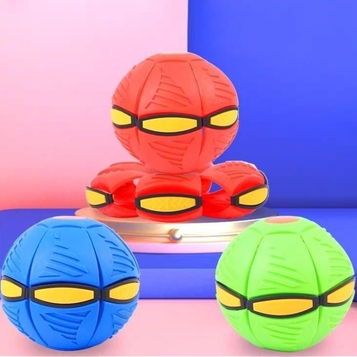Internet Celebrity UFO Ball Bouncy Ball Foot Deformation Ball Educational Children's Indoor and Outdoor Sports Luminous Children's Toys