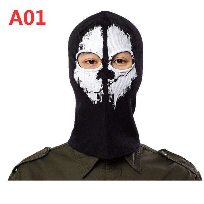 Cross-border manufacturers Halloween cs headgear call of duty personality ghost headgear windproof warm riding headgear mask