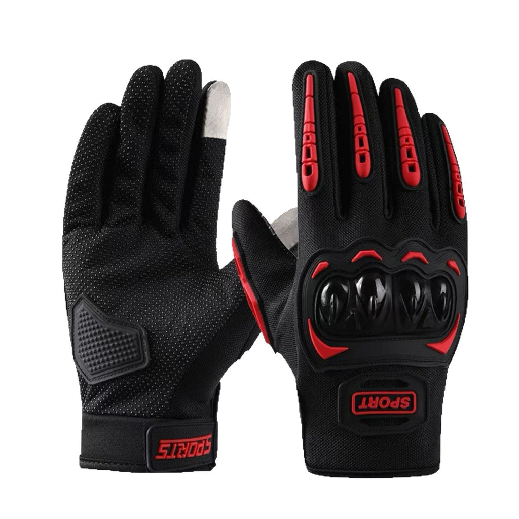 Motorcycle Riding Gloves for Men and Women, All-Season Motorcycle Off-Road Hard-Shell Anti-Fall and Anti-Slip Half-Finger Tactical Gloves