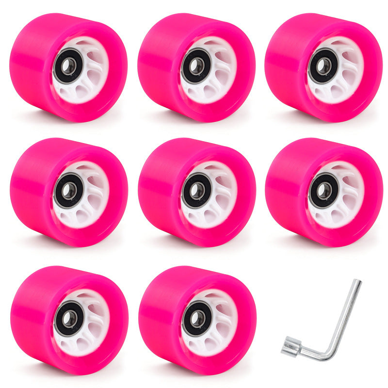 Double-row roller skates wear-resistant carpool four-wheel skates high hardness speed pulley roller skates skateboard universal Pu wheel