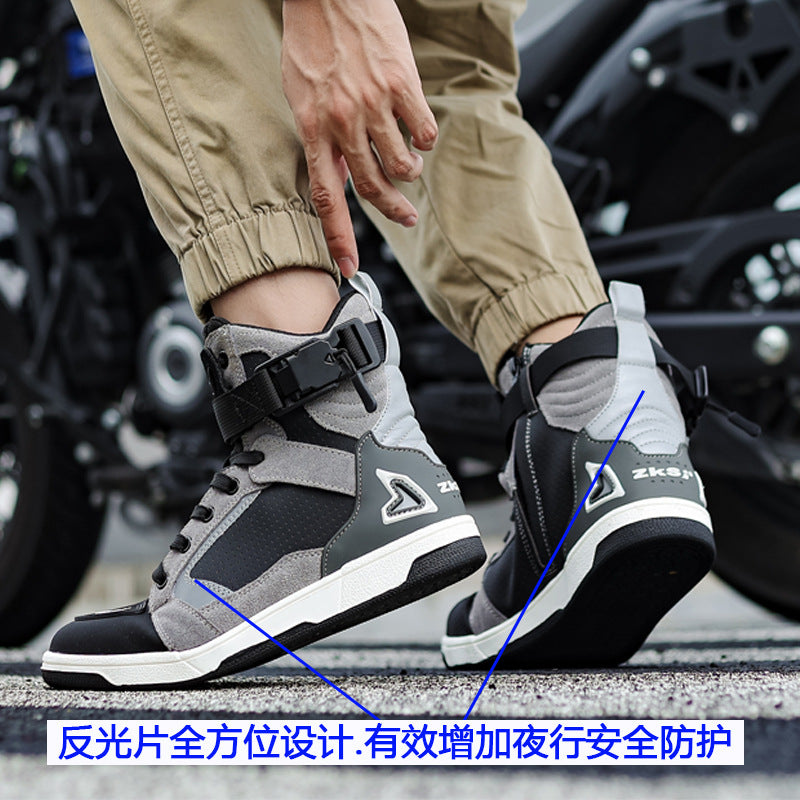 Cross-border motorcycle riding shoes motorcycle boots four seasons breathable anti-fall knight equipment road racing shoes parkour shoes four seasons