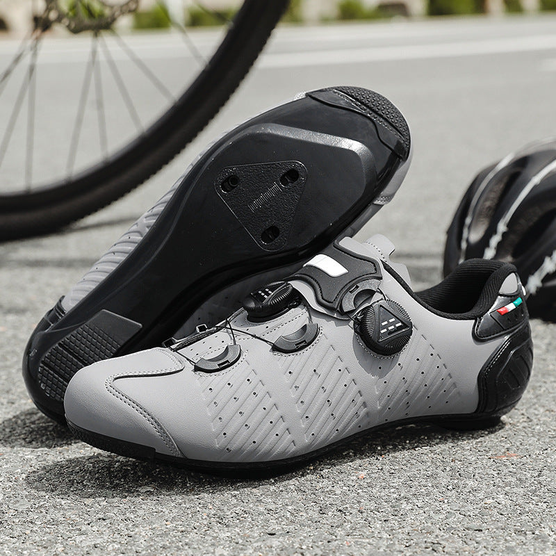 Road Bike Lock Shoes, Bicycle Riding Shoes, Lock-Free Summer Hard-Soled Mountain Bike Breathable and Wear-Resistant Professional Cycling Lock Shoes