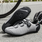 Road Bike Lock Shoes, Bicycle Riding Shoes, Lock-Free Summer Hard-Soled Mountain Bike Breathable and Wear-Resistant Professional Cycling Lock Shoes
