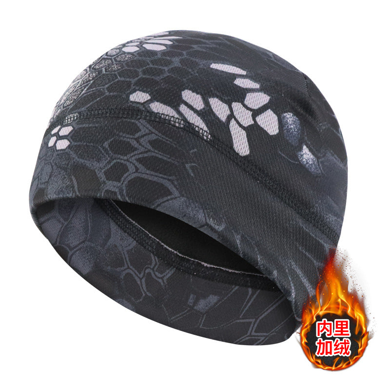 Winter Warm Hat Thickened Hood Outdoor Cycling Windproof Mask Camouflage Men's Cold-Proof Hat Helmet Polar Fleece Warm