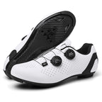 Road Mountain Men's and Women's Locked Bicycle Shoes, Lock-Free Shoes, Hard-Soled Spinning Cycling Shoes, Gym Black