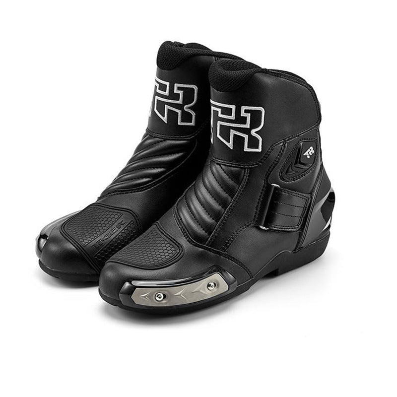 Hong Kong TR Motorcycle Riding Boots Men's Four Seasons Motorcycle High-top Racing Road Shoes Anti-fall Off-road Motorcycle Rally Boots