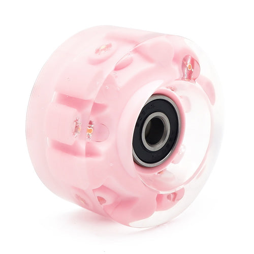 6 lights double row roller skates transparent flash wheel four-wheel roller skate universal PU light-emitting wheel indoor outdoor wheel