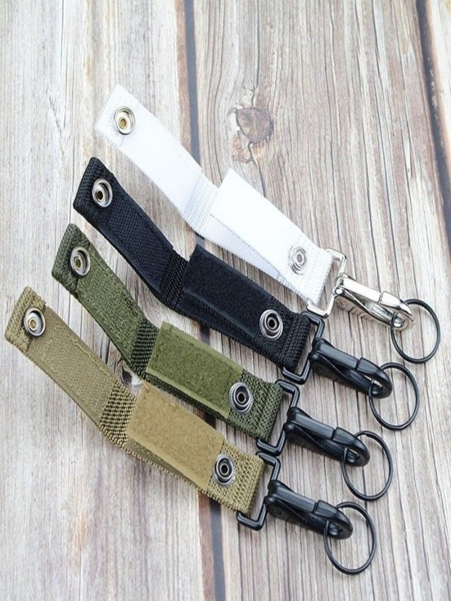 Outdoor Multifunctional Climbing Nylon Ribbon Keychain Hanging Buckle Hiking Camping Portable Clip CS Real Belt Buckle