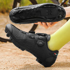 Road Bike Lock Shoes, Bicycle Riding Shoes, Lock-Free Summer Hard-Soled Mountain Bike Breathable and Wear-Resistant Professional Cycling Lock Shoes