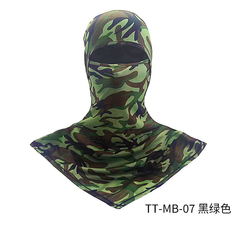 Summer Fishing Full Face Sun Protection Mask Outdoor Dustproof and Anti-Uv Hood Breathable Quick-Drying Sweat-Absorbent Cycling Hood