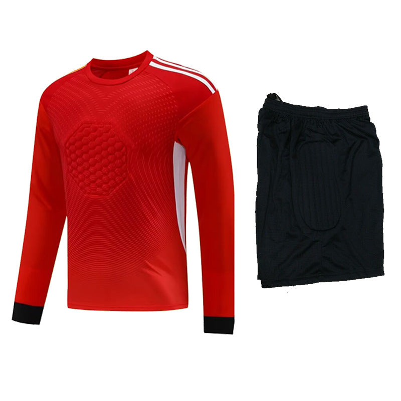 2025 football goalkeeper suit suit men's and women's competition dragon gate suit cross-border foreign trade children's competition breathable long sleeve summer
