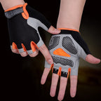 Cycling Gloves Fitness Half-Finger Spring and Summer Men's and Women's Mountain Bike Short-Finger Non-Slip Shock-Absorbing Breathable Quick-Drying