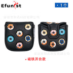 Golf club cover Square putter cover a variety of PU waterproof fabric inside thickened plush protective magnetic cap cover